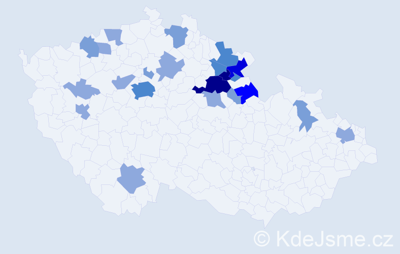 Příjmení: 'Plíštilová', počet výskytů 56 v celé ČR