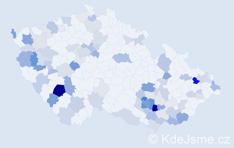 Příjmení: 'Hradská', počet výskytů 346 v celé ČR