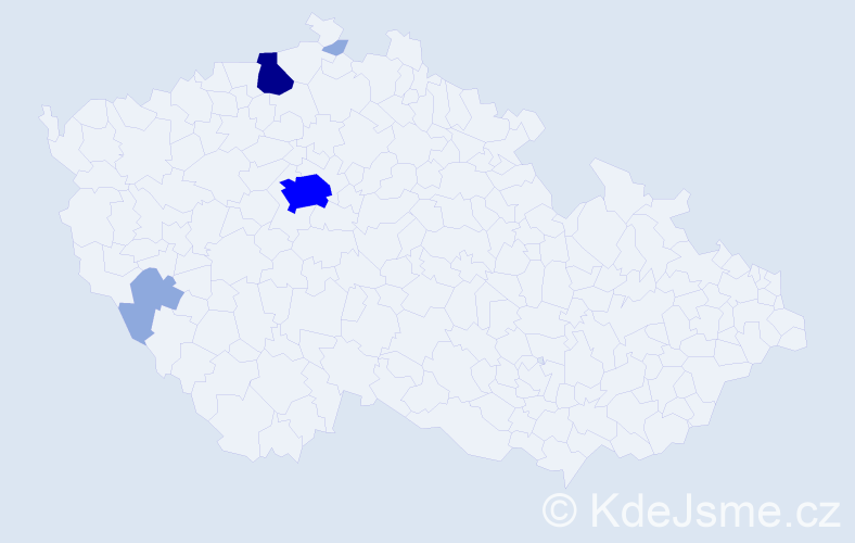 Příjmení: 'Kompert', počet výskytů 22 v celé ČR
