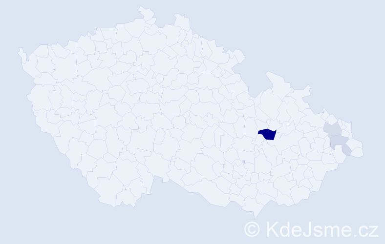 Příjmení: 'Fojtánik', počet výskytů 7 v celé ČR