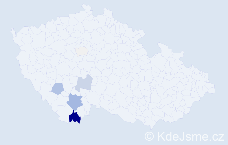 Příjmení: 'Zayml', počet výskytů 18 v celé ČR