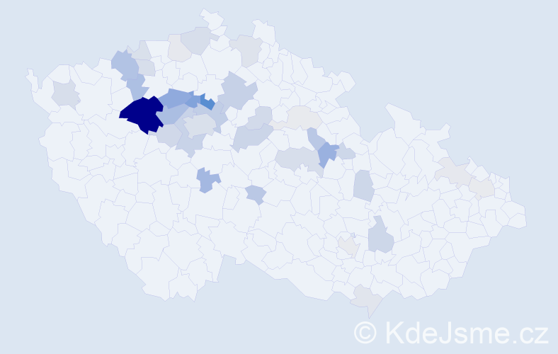 Příjmení: 'Kejla', počet výskytů 121 v celé ČR