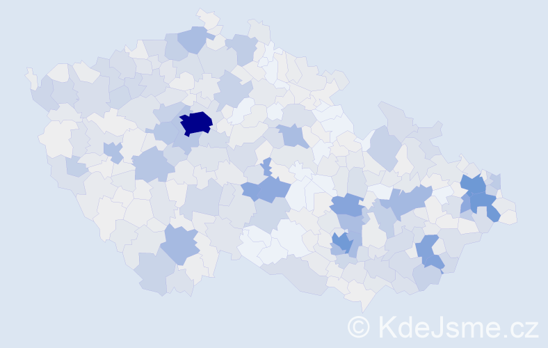 Příjmení: 'Žáček', počet výskytů 2484 v celé ČR