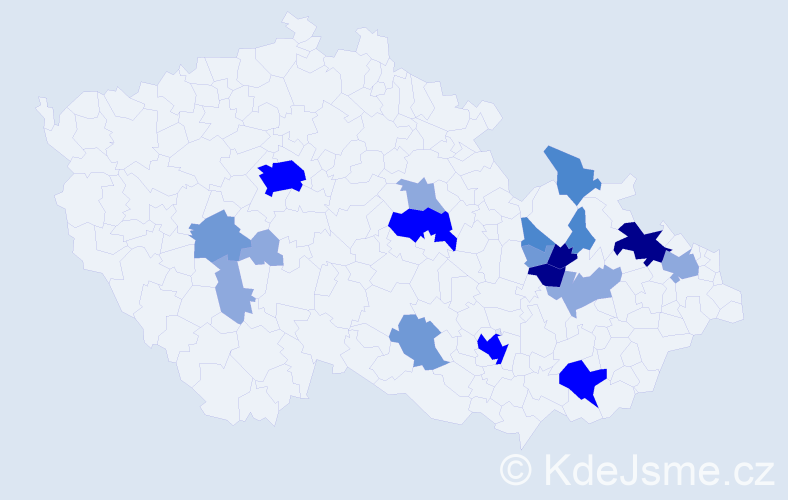Příjmení: 'Honig', počet výskytů 54 v celé ČR