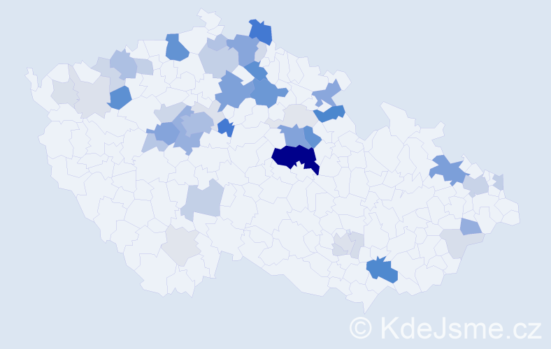 Příjmení: 'Čmelík', počet výskytů 167 v celé ČR