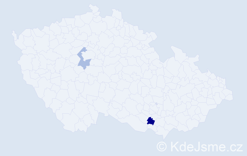 Příjmení: 'Grőbner', počet výskytů 2 v celé ČR