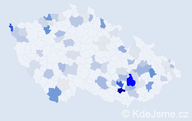 Příjmení: 'Adler', počet výskytů 216 v celé ČR