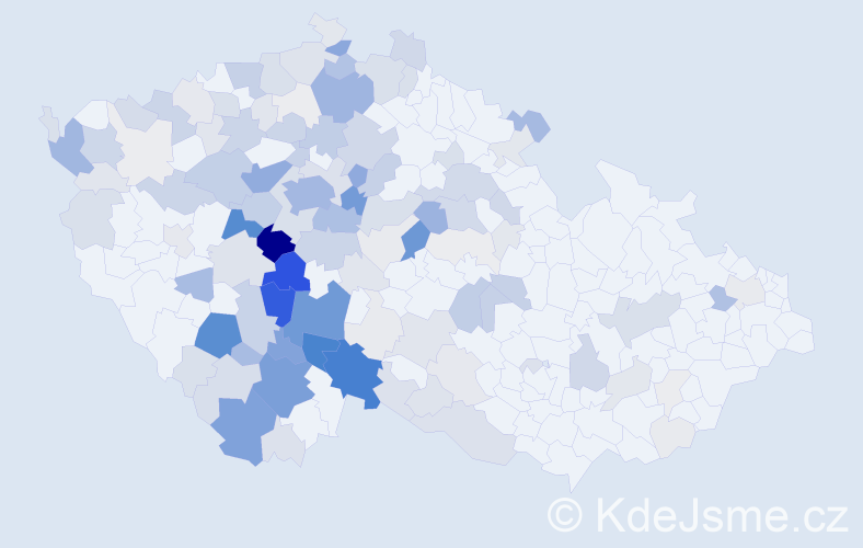 Příjmení: 'Houska', počet výskytů 631 v celé ČR