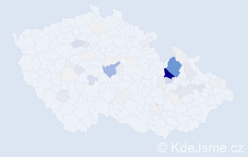 Příjmení: 'Vepřková', počet výskytů 260 v celé ČR
