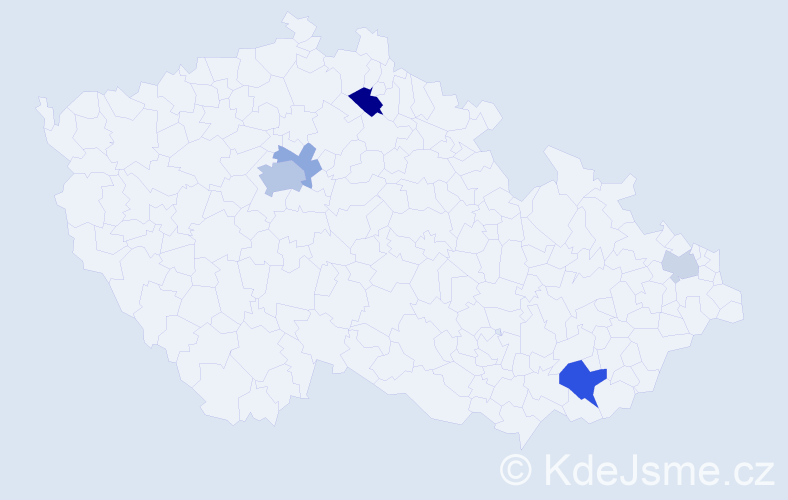 Příjmení: 'Xu', počet výskytů 12 v celé ČR