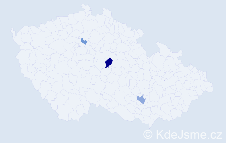 Příjmení: 'Vanát', počet výskytů 9 v celé ČR