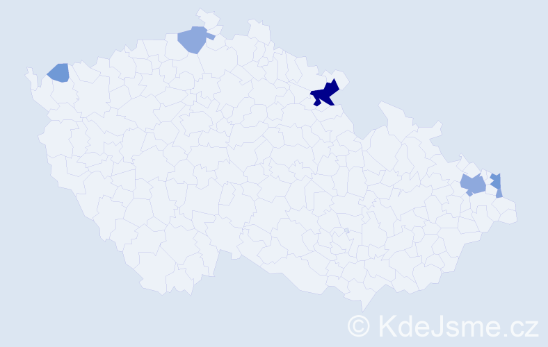 Příjmení: 'Trudič', počet výskytů 19 v celé ČR