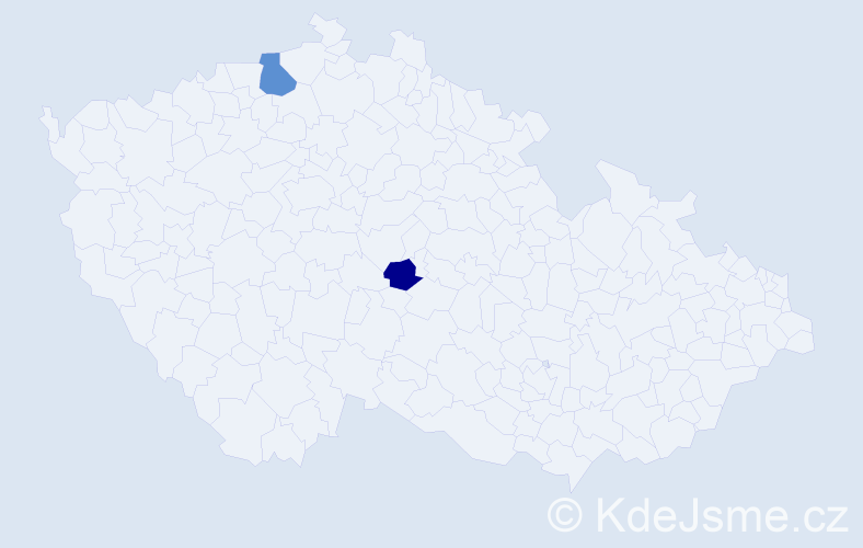 Příjmení: 'Kuchtiaková', počet výskytů 3 v celé ČR