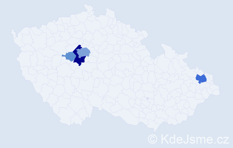Příjmení: 'Kolowrat', počet výskytů 18 v celé ČR