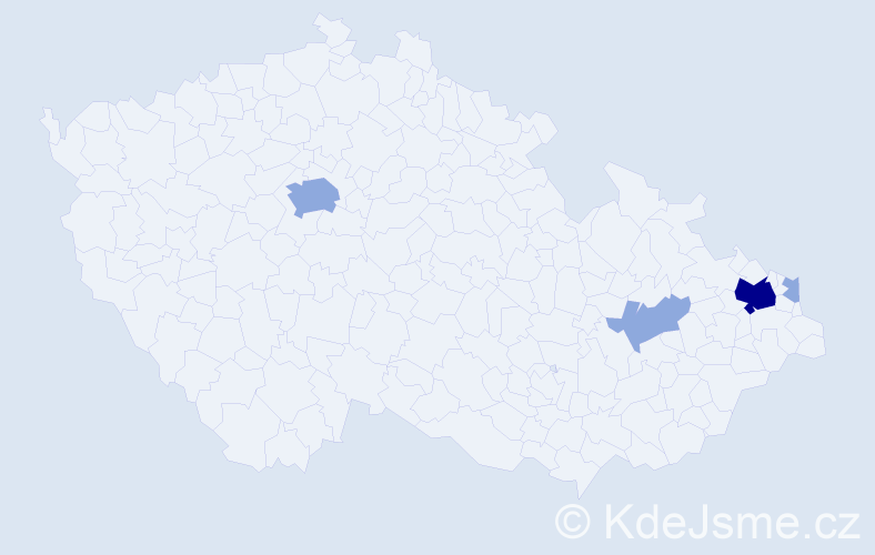 Příjmení: 'Baldovský', počet výskytů 9 v celé ČR