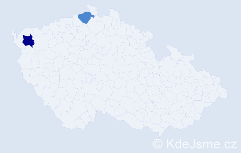 Příjmení: 'Árvová', počet výskytů 7 v celé ČR