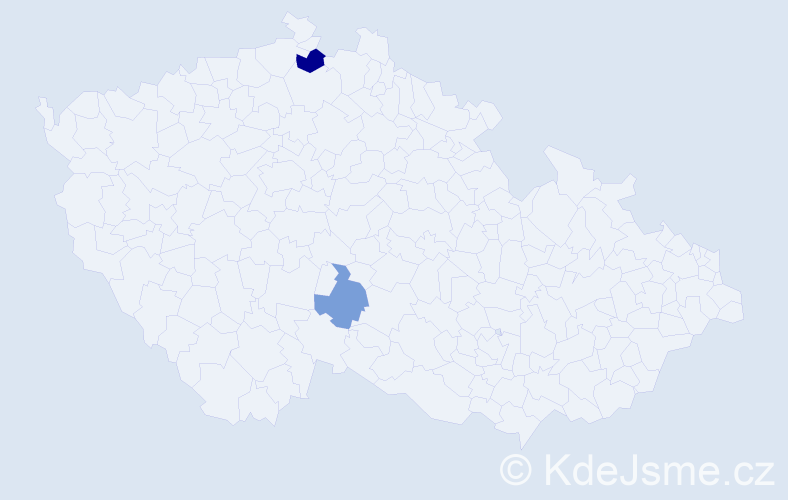 Příjmení: 'Šeriková', počet výskytů 3 v celé ČR