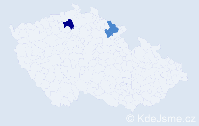 Příjmení: 'Kamluk', počet výskytů 5 v celé ČR