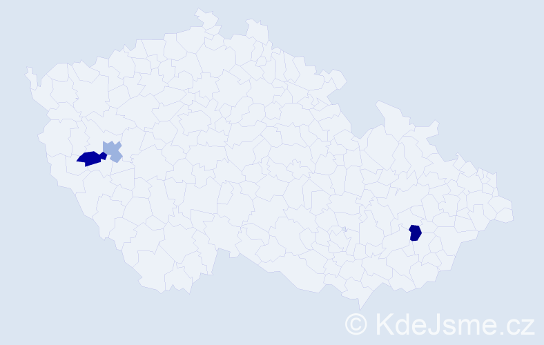 Příjmení: 'Čúliková', počet výskytů 3 v celé ČR