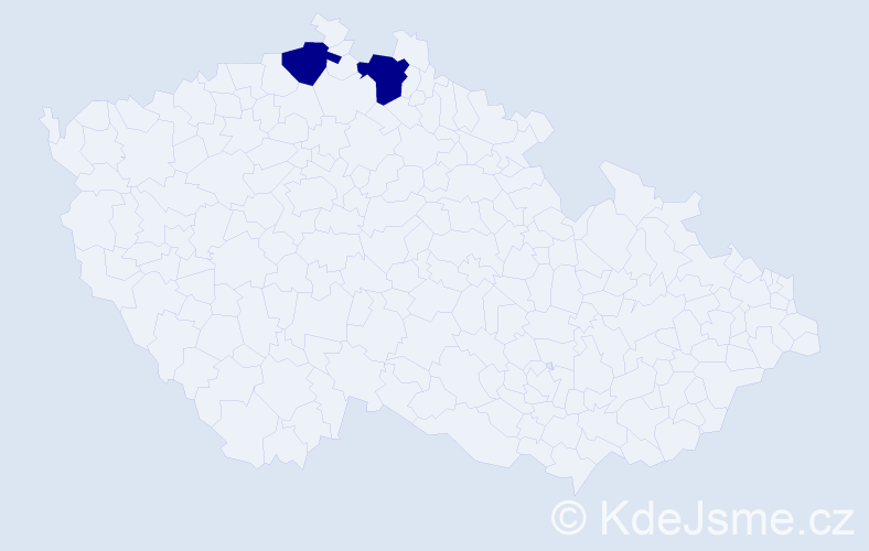 Příjmení: 'Hrabovec', počet výskytů 2 v celé ČR
