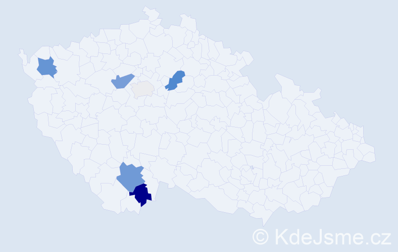 Příjmení: 'Gušlbauerová', počet výskytů 15 v celé ČR