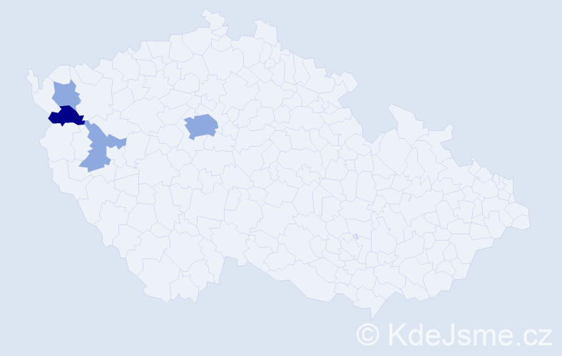 Příjmení: 'Cuchal', počet výskytů 9 v celé ČR