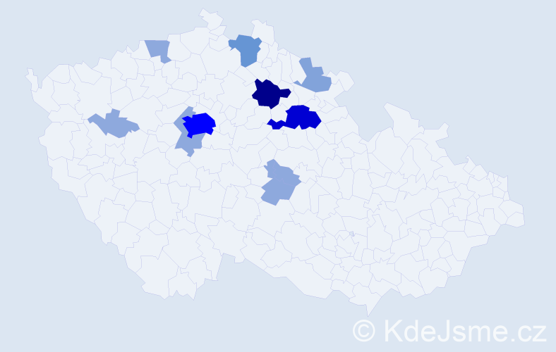 Příjmení: 'Zhouf', počet výskytů 31 v celé ČR