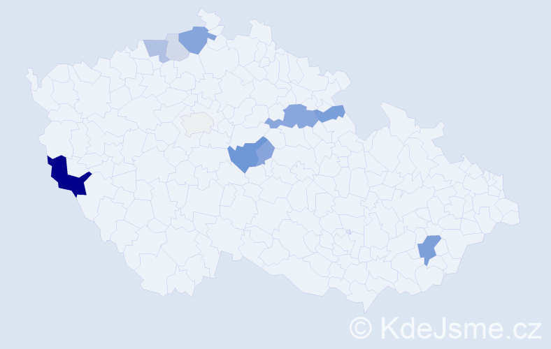 Příjmení: 'Konrády', počet výskytů 27 v celé ČR