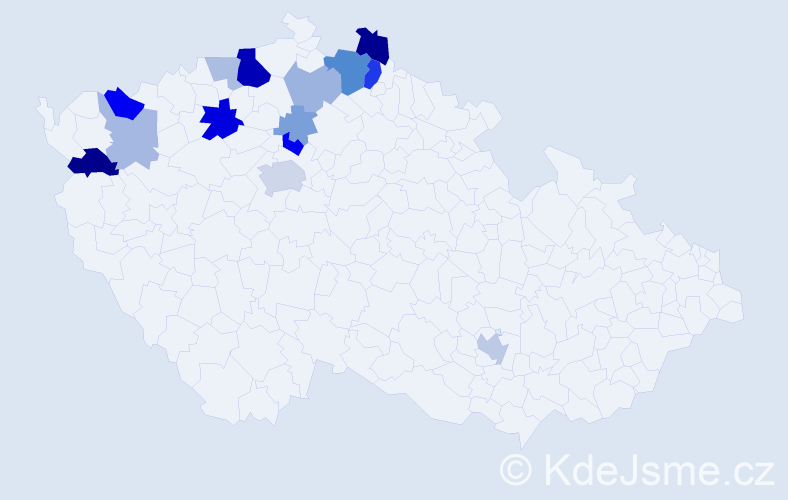 Příjmení: 'Rajchert', počet výskytů 35 v celé ČR