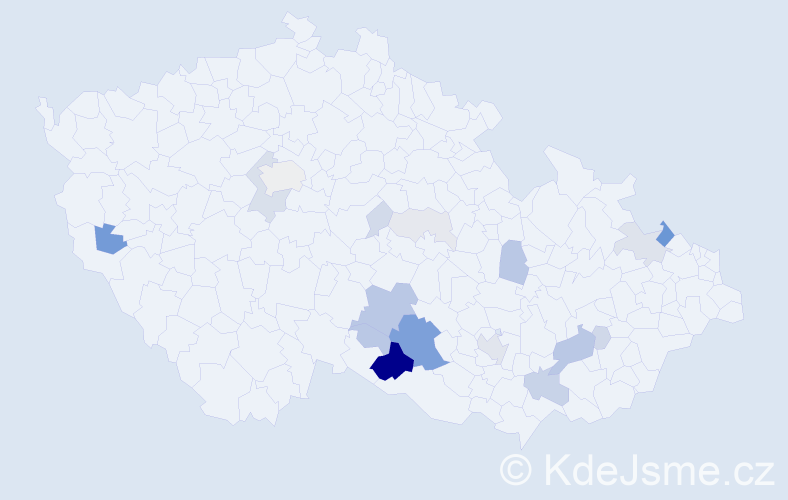 Příjmení: 'Bulička', počet výskytů 71 v celé ČR