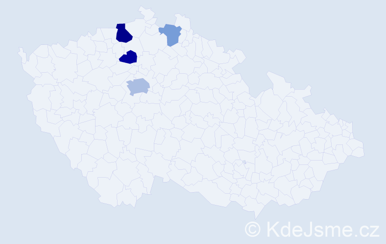 Příjmení: 'Applt', počet výskytů 8 v celé ČR