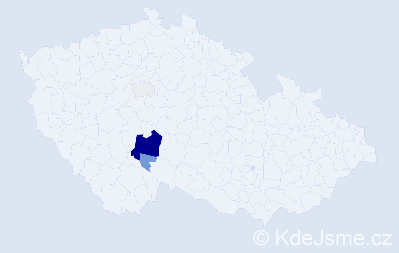 Příjmení: 'Kalab', počet výskytů 12 v celé ČR