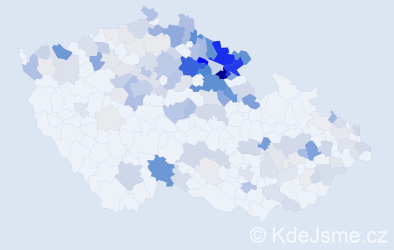Příjmení: 'Viková', počet výskytů 531 v celé ČR