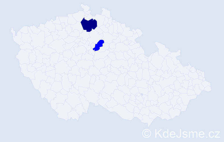 Příjmení: 'Eštu', počet výskytů 3 v celé ČR