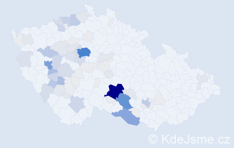 Příjmení: 'Pojer', počet výskytů 310 v celé ČR