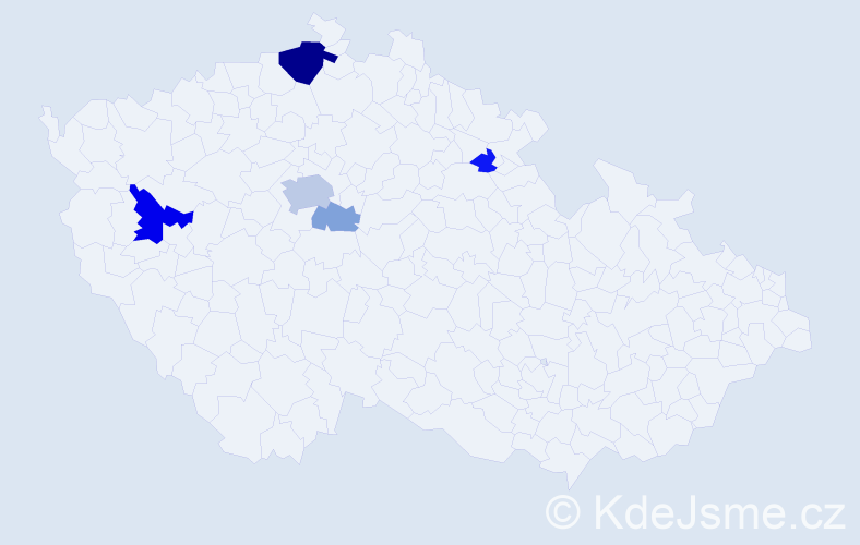 Příjmení: 'Kumpf', počet výskytů 15 v celé ČR
