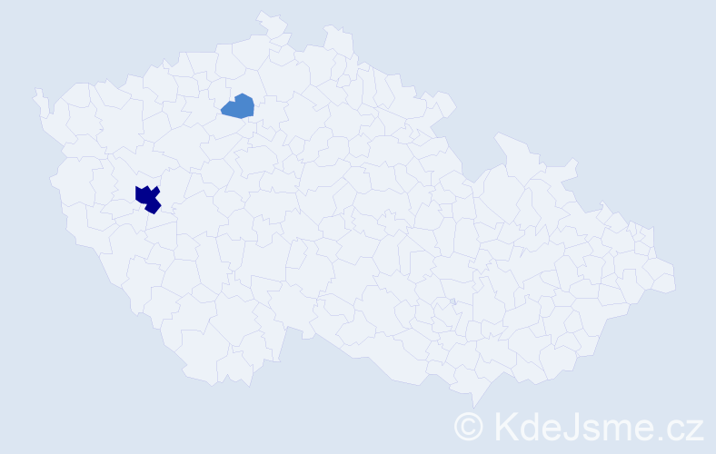 Příjmení: 'Čakarov', počet výskytů 4 v celé ČR