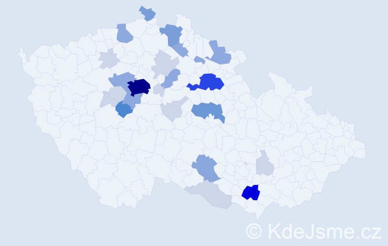 Příjmení: 'Plotová', počet výskytů 80 v celé ČR