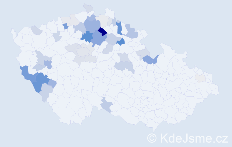 Příjmení: 'Ponocný', počet výskytů 123 v celé ČR
