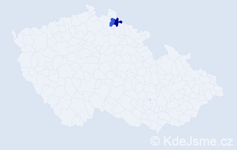 Příjmení: 'Kapčiar', počet výskytů 8 v celé ČR
