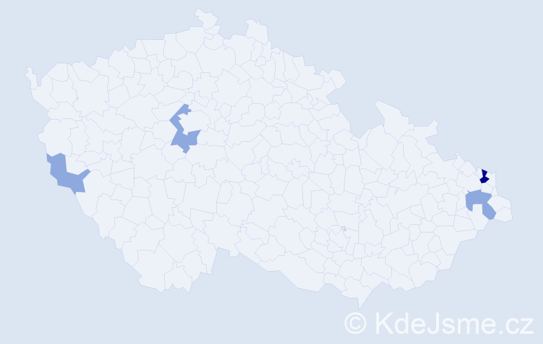 Příjmení: 'Weglarzová', počet výskytů 8 v celé ČR