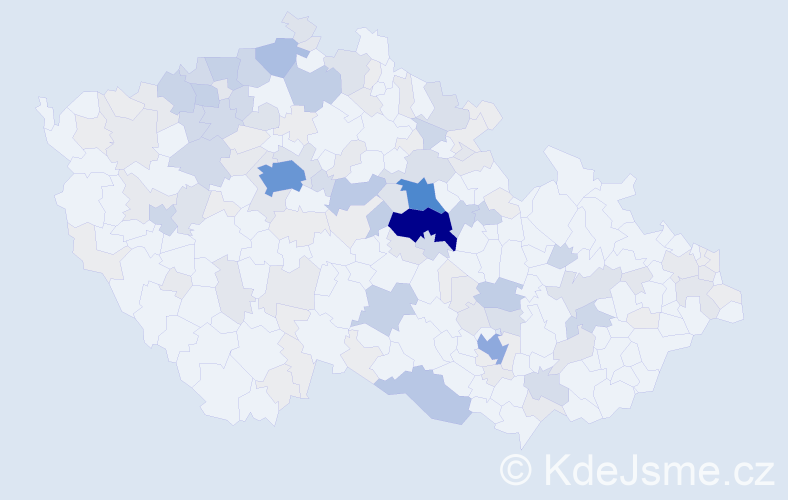Příjmení: 'Meduna', počet výskytů 586 v celé ČR