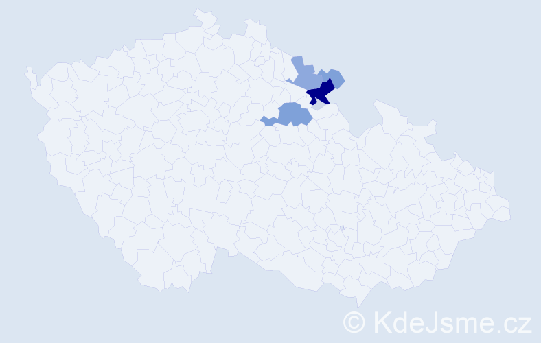 Příjmení: 'Gyurács', počet výskytů 27 v celé ČR