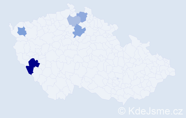 Příjmení: 'Simethová', počet výskytů 12 v celé ČR