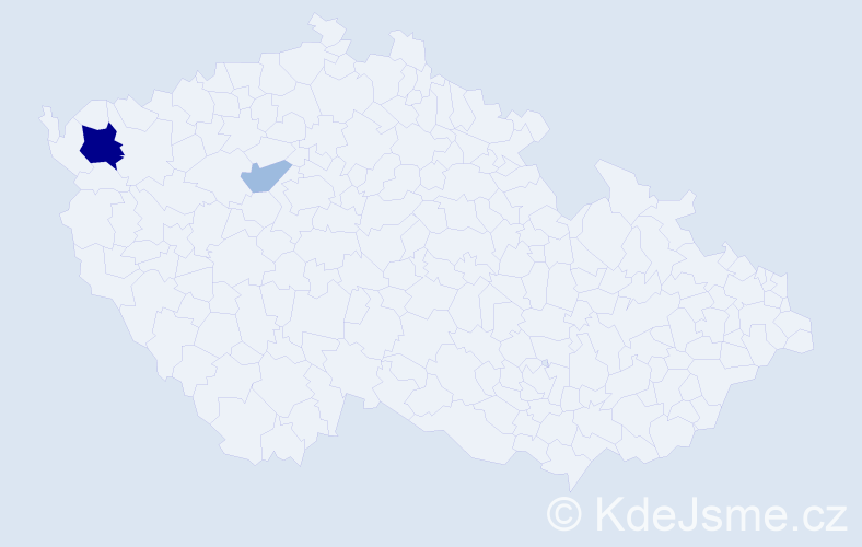 Příjmení: 'Püchner', počet výskytů 5 v celé ČR