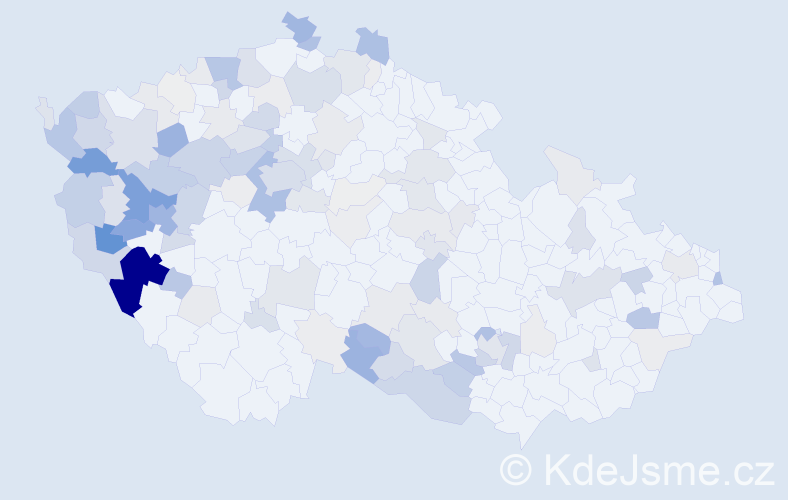 Příjmení: 'Denk', počet výskytů 471 v celé ČR