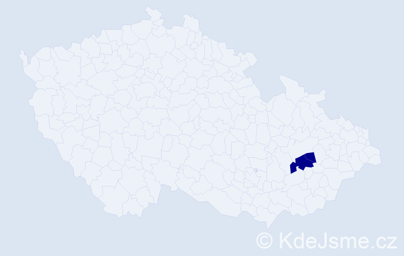 Příjmení: 'Krchenová', počet výskytů 4 v celé ČR