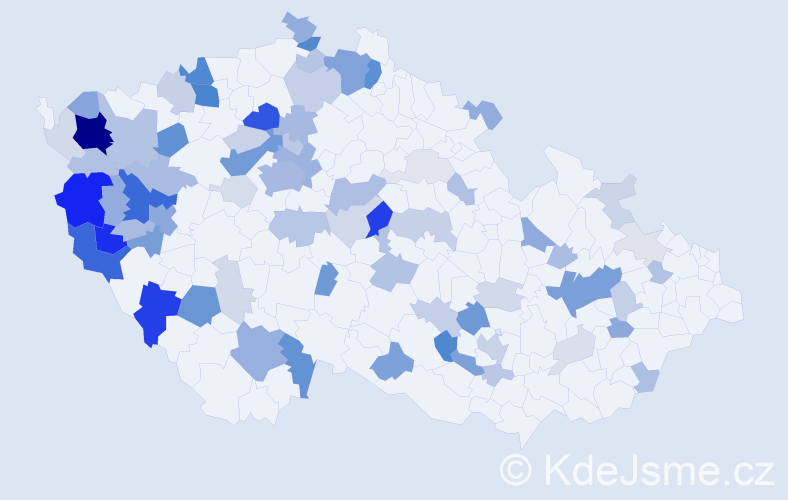 Příjmení: 'Egerová', počet výskytů 247 v celé ČR