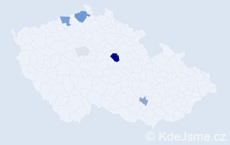 Příjmení: 'Recska', počet výskytů 6 v celé ČR