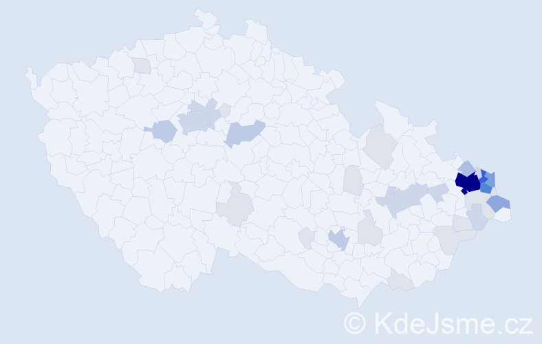 Příjmení: 'Knyblová', počet výskytů 111 v celé ČR